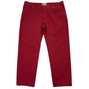 Marco Pescarolo Nerano M Men's 38x28 Red Cotton Blend Straight Leg Pants Italy